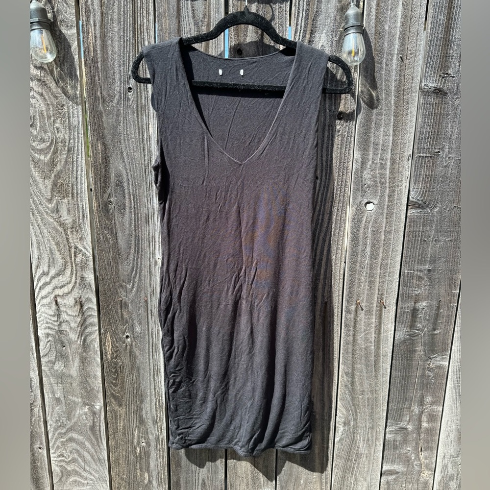 Velvet Graham and Spencer Black Varella Scoop Neck Sleeveless Bodycon Tank Dress